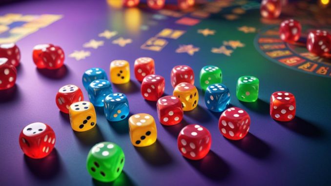 Spela tärning och vinn stort på casinot! illustration